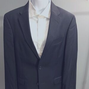 Blue suit with stripes